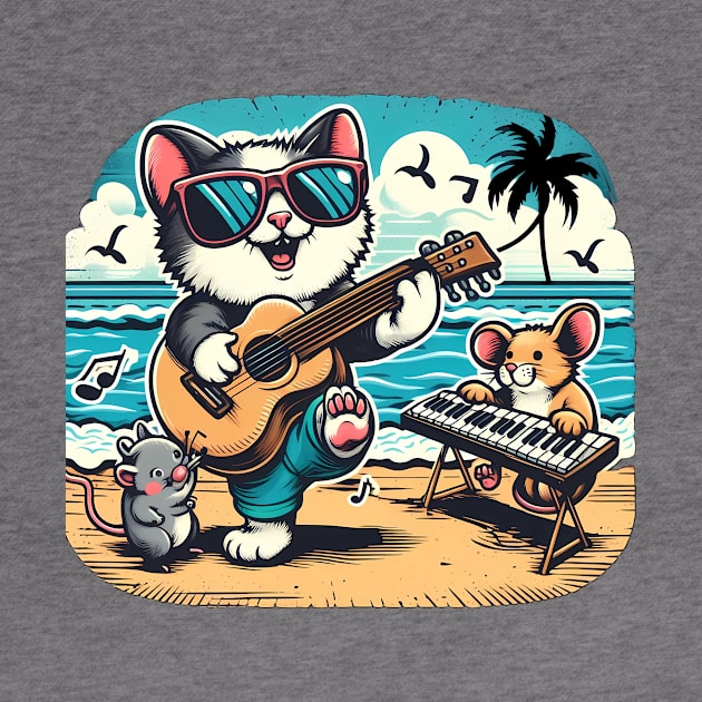 Cat and Band by Andi's Design Stube